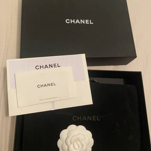 Chanel Wallet on Chain Black Caviar全新未使用黑銀牛皮荔枝皮WOC