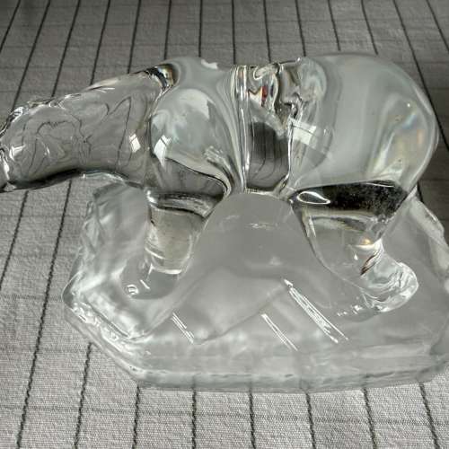 超名貴極罕有透明水晶玻璃擺設 北極熊 大象 天鵝