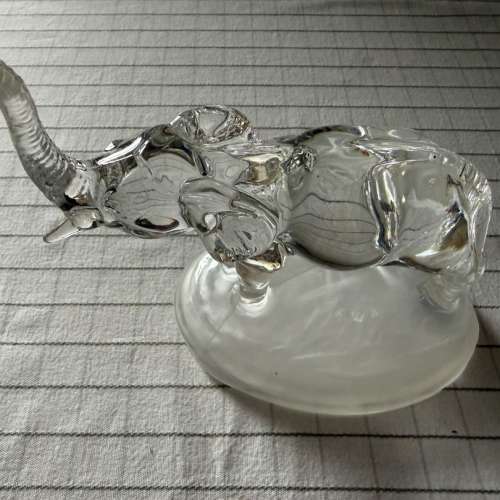 超名貴極罕有透明水晶玻璃擺設 北極熊 大象 天鵝