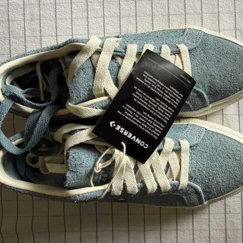全新 Converse One Star Pro 猄皮波鞋 粉藍色 附兩對鞋帶 UK 4 號