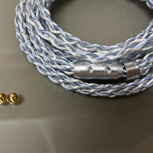 (耳機線:射手座)8絞800芯upocc銅渡銀+occ銅渡銀，可換式mmcx及0.78設計配以全鈦插頭...