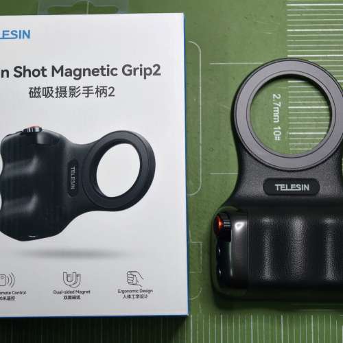 新淨泰迅TELESIN iphone android Magnetic Grip2 強力雙面磁吸 可變焦 實體快門 藍...