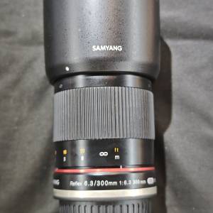 samyang 三陽 300/6.3 APSC Reflex UMC CS for canon 佳能 EFS 300mm 300 MF 冇盒冇...