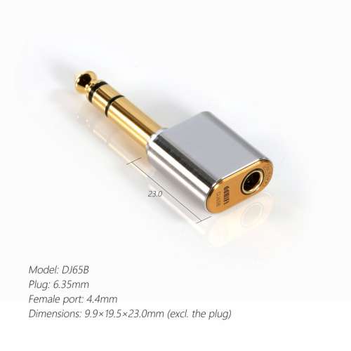 ddHiFi DJ65B 4.4mm (F) to 6.35mm (M) 轉換插頭