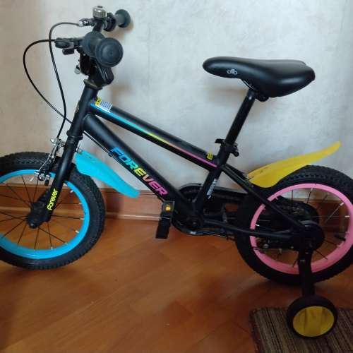 8-9成新 FOREVER 14吋 小童單車，不可摺，單速，身高 1米以下小童合用。