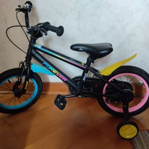 8-9成新 FOREVER 14吋 小童單車，不可摺，單速，身高 1米以下小童合用。