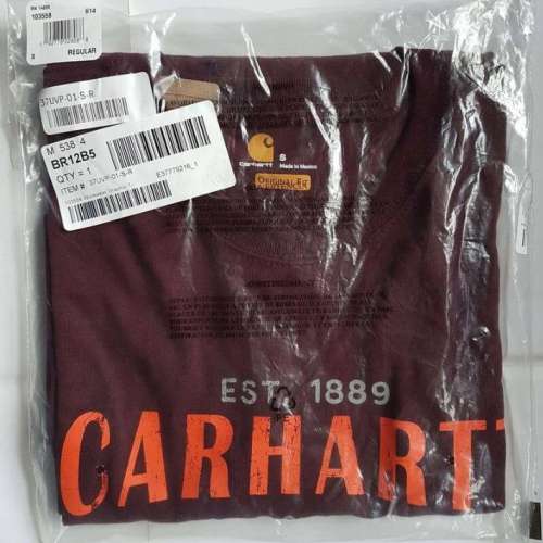 🇺🇸美版 Carhartt 橙字 Graphic T-Shirt 顏色: 酒紅色 尺碼: Small Not Champion...