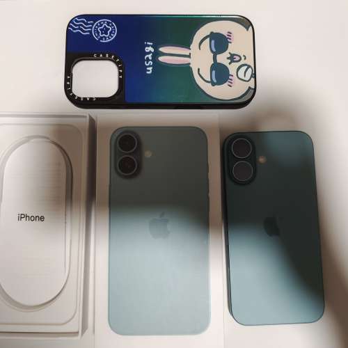 極新,香港行貨,綠色iphone 16 256gb openline 5G 送casetify 套