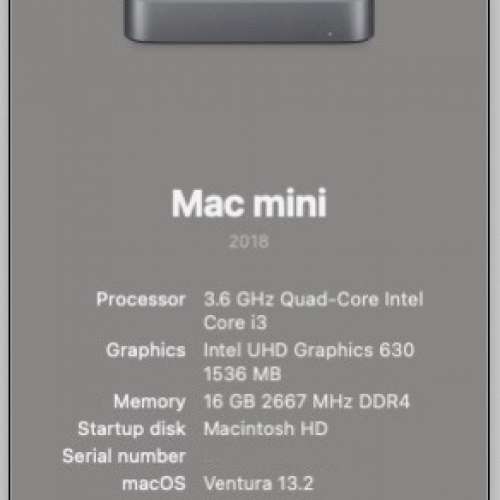 95% 新 New Mac Mini 2018