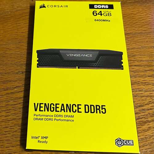 全新美水 Corsair 64GB Kit Vengeance DDR5 6400MHz (2x32GB) CL32-40-40-84 (非RGB)