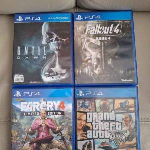 Playstation PS4 games 每款80元 GTA 5 Far cry 4 Fallout 4 Until dawn