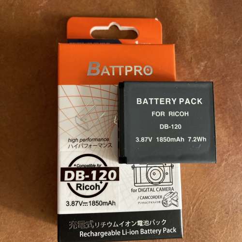 香港行貨 BATTPRO一年保用 DB120 DB-120電池合Ricoh GR4 GR IV GR IV HDF GR IV Mo...