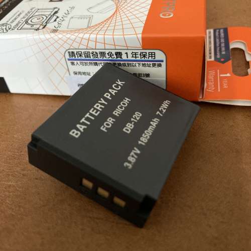 香港行貨 BATTPRO一年保用 DB120 DB-120電池合Ricoh GR4 GR IV GR IV HDF GR IV Mo...