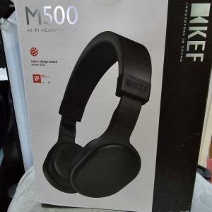 KEFM500 全黑色-頭戴式 Hi-Fi 有線耳機 經典款色 香港行貨