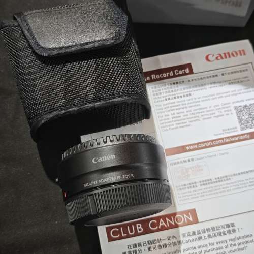 canon  Mount Adapter EF-EOS R RF 自動對焦環 99%new 行貨有盒有證 冇單 功能正常
