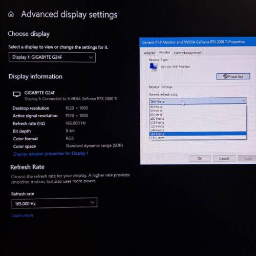 Gigabyte G24F 24" 1080p 165Hz IPS 電競屏幕 顯示器 Monitor 技嘉