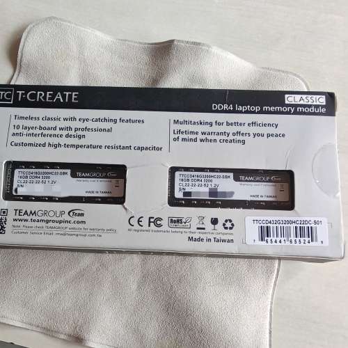 32GB KIT (2 x 16GB) TEAM T-CREATE  DDR4 3200MHz SODIMM