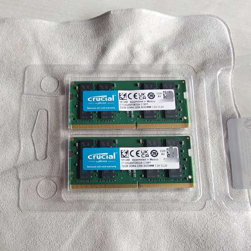 64GB KIT (2 x 32GB) Crucial DDR4 3200MHz SODIMM