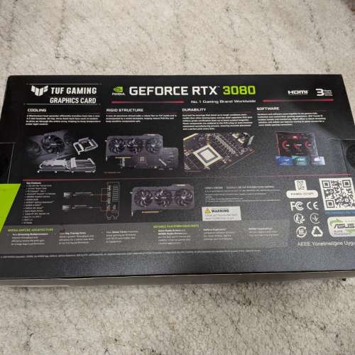 华硕 TUF Gaming GeForce RTX 3080 OC 10GB GDDR6X 显卡（非 LHR）