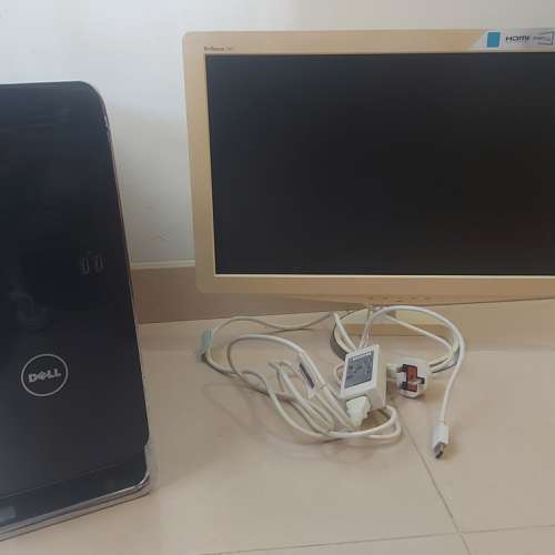 DELL XPS 8700 獨立顯示卡 內置WIFI 藍牙 連24" PHILIPS LED MON+ HDMI 線 電腦一套
