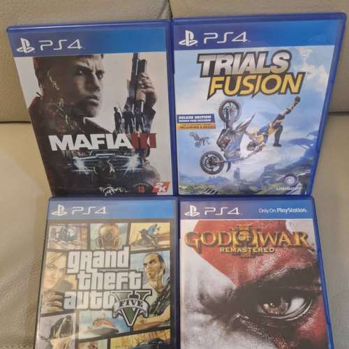 PS4 Games MAFIA III GTA 5 Trials Fusion 每款90元 God Of War Remastered 110元