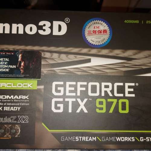 Inno3D GeForce GTX 970 4GB 顯示卡 有盒
