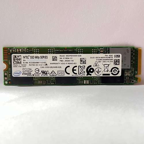 Intel SSD M.2 512GB 99%健康度 \\議價不回覆//
