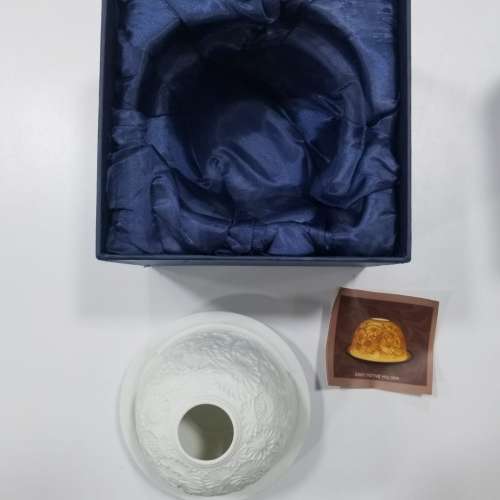 雛菊花圖案白色陶瓷小蠟燭燭台