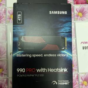 Samsung 990 Pro 4TB NVMe M.2 SSD with Heatsink