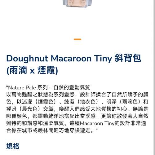 Doughnut Macaroon Tiny 斜背包 (雨滴 x 煙霞)