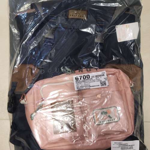 Doughnut Grounder Happy Camper 背包 (航海藍)+ Satchel dreamworker 斜背包 (粉紅)