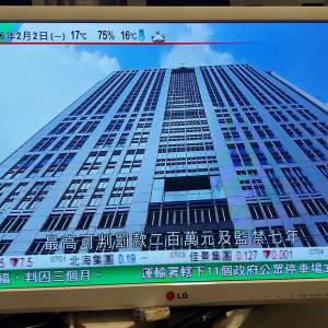 屯門良景輕鐵站交收 LG 24吋個人數碼電視 24MT55 連火牛及遙控 底座