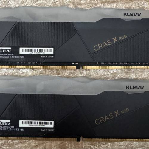 KLEVV CRAS X RGB RAM 16GB (8GB x 2)  3200MHz  Black 黑色 記憶體 內存