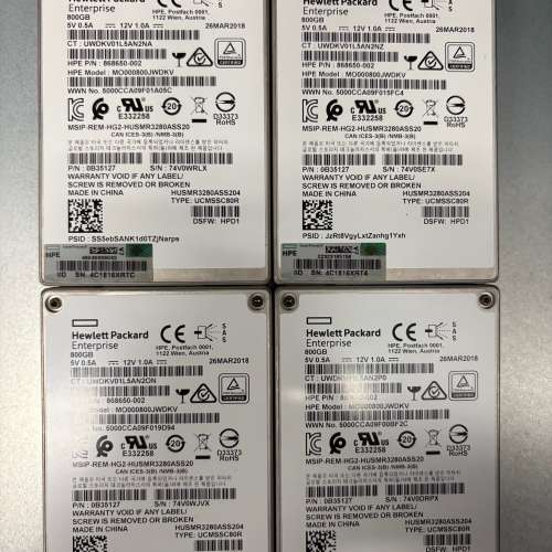 800GB SAS SSD HUSMR3280ASS204 HPE MO000800JWDKV