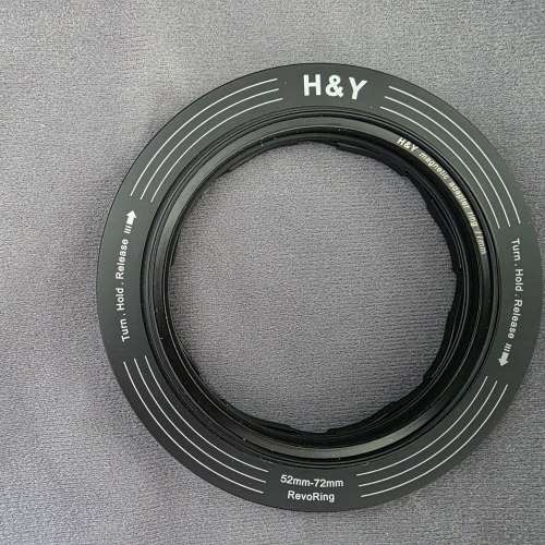 H&Y RevoRing Variable Step Adapter To Fit Screw-In Filters 濾鏡接環 (52-72mm)