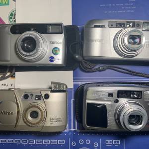 Konica zup nikon lite touch zoom 70ws Pentax epsio 170 sl 145M super 菲林相機 ...