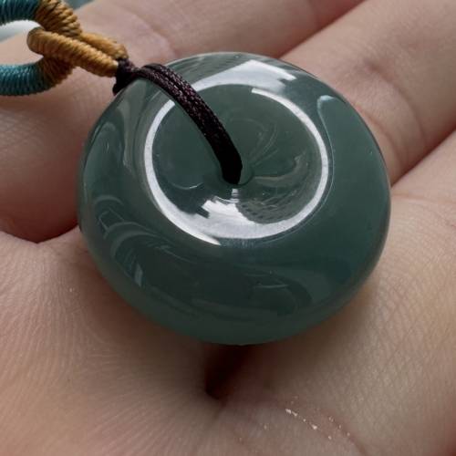 緬甸翡翠A玉冰藍平安扣