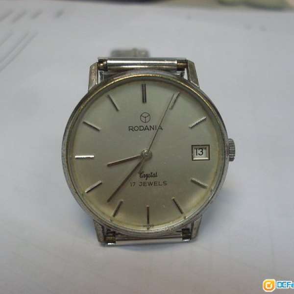 Vintage SWISS RODANIA CRYSTAL 17JEWELLS 上鍊錶
