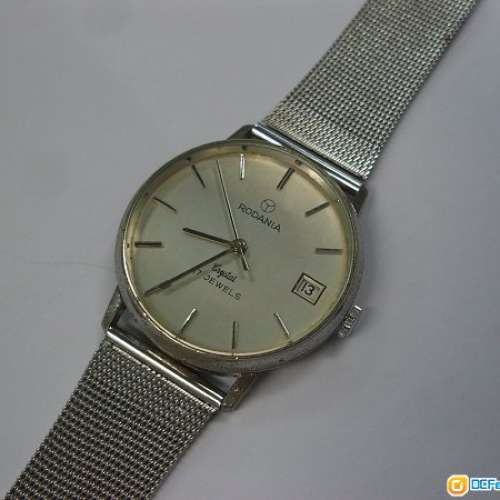 Vintage SWISS RODANIA CRYSTAL 17JEWELLS 上鍊錶