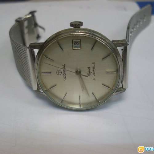 Vintage SWISS RODANIA CRYSTAL 17JEWELLS 上鍊錶