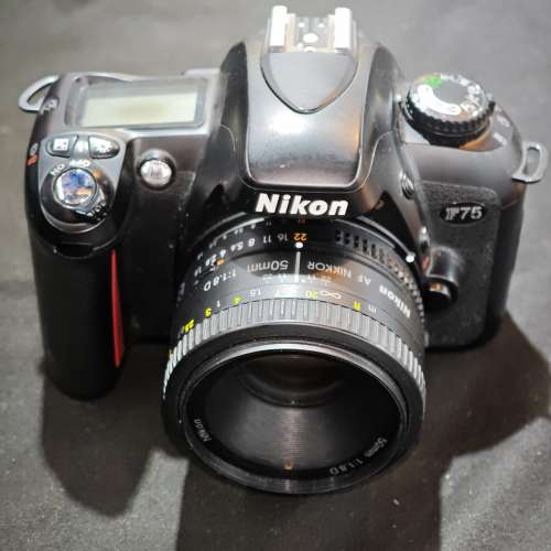 Nikon 尼康 F75 機 + 50/1.8 D 鏡 膠片菲林機 film Camera 50mm 50 功能正常 鏡片...