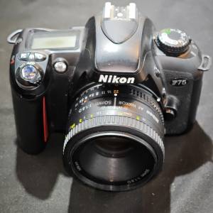Nikon 尼康 F75 機 + 50/1.8 D 鏡 膠片菲林機 film Camera 50mm 50 功能正常 鏡片...