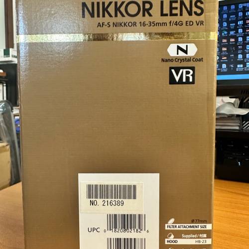 Nikon 16-35 F4 ED VR 連B+W 77 filter