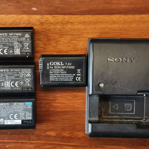 SONY NP-FW50 電池 和 BC-VW1 充電器