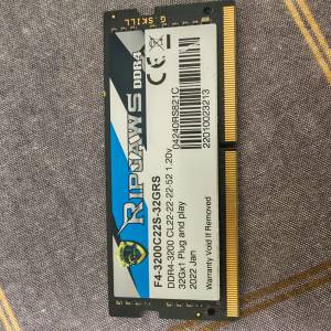 95%新G-skill 32GB DDR4 3200 SODIMM