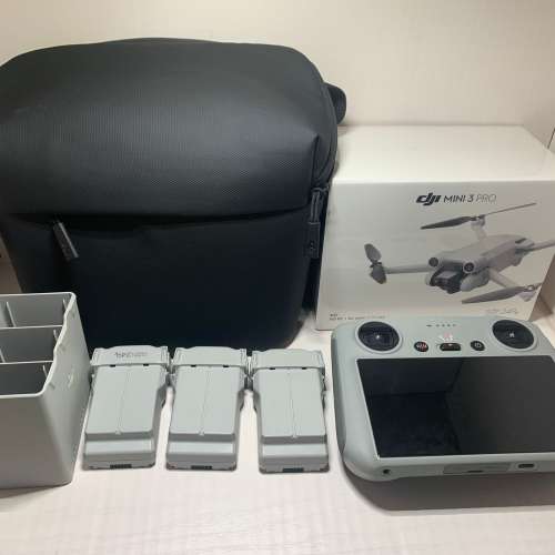 [觀塘實體店] 二手 DJI Mini3 Pro (DJI RC) (共3電) (主機全新未開封) 行貨保養到2...