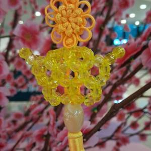 好運發財金元寶串珠吊飾