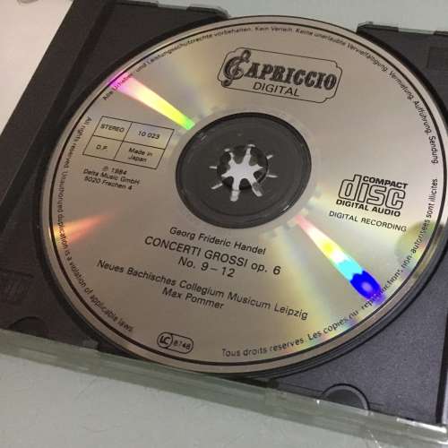 CD 古典 GEORGE FRIDERIC HANDEL Sanyo Japan 1984 冇IFPI 天樂唱片 audiophile cl...