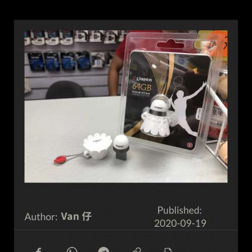 限量版 Kingston 64GB Badminton USB 3.1