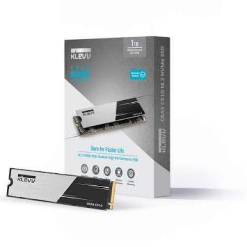 全新 Klevv CRAS C910 4TB PCIe 4.0 x4 NVMe M.2 2280 SSD